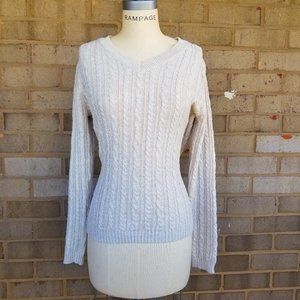 Warm knitted Beige sweater Autumn Winter Small